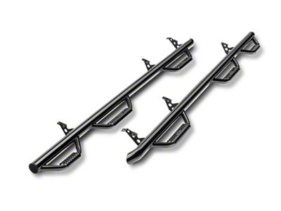 N-Fab Wheel 2 Wheel Bed Access Nerf Side Step Bars; Gloss Black (11-16 F-250 Super Duty SuperCab w/ 8-Foot Bed)