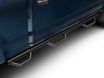 N-Fab Wheel 2 Wheel Bed Access Nerf Side Step Bars; Textured Black (17-24 F-250 Super Duty SuperCrew w/ 6-3/4-Foot Bed)