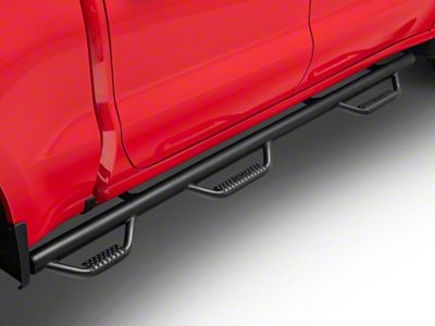 N-Fab Wheel 2 Wheel Bed Access Nerf Side Step Bars; Textured Black (19-24 Silverado 1500 Crew Cab w/ 5.80-Foot Short Box)