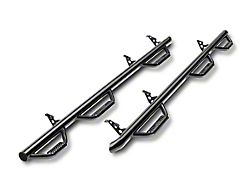N-Fab Wheel 2 Wheel Bed Access Nerf Side Step Bars; Gloss Black (19-26 Sierra 1500 Crew Cab w/ 5.80-Foot Short Box)