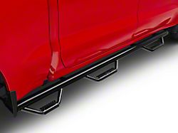 N-Fab Wheel 2 Wheel Bed Access Nerf Side Step Bars; Gloss Black (19-26 Silverado 1500 Crew Cab w/ 5.80-Foot Short Box)