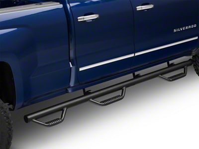 N-Fab Wheel 2 Wheel Bed Access Nerf Side Step Bars; Textured Black (14-18 Silverado 1500, Excluding Regular Cab w/ 8-Foot Long Box)