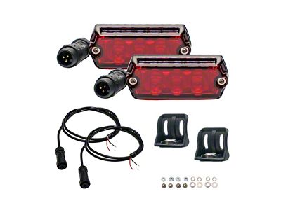 Nacho Offroad Technology NANO Red LED Lights; Scene Beam; 2-Pack (Universal; Some Adaptation May Be Required)