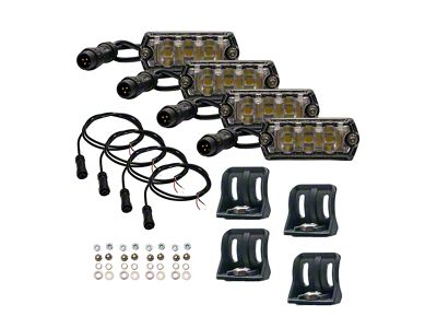 Nacho Offroad Technology NANO White LED Lights; Scene Beam; 4-Pack (Universal; Some Adaptation May Be Required)