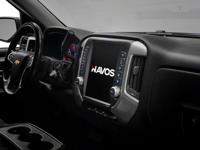 Navos Gen 5 12.10-Inch T-Style Radio with Dash Mount USB/HDMI/AUX Replacement Bezel (15-19 Silverado 2500 HD)