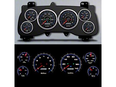 New Vintage USA CFR Series Direct Fit Gauge Kit; Blue (99-01 RAM 1500)