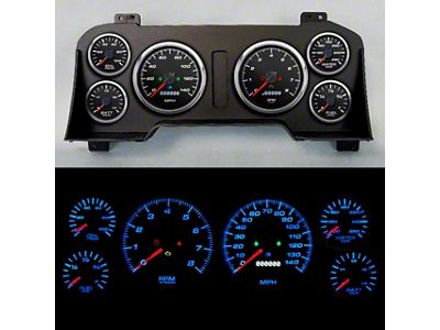New Vintage USA Performance II Series Direct Fit Gauge Kit; Black (94-98 RAM 1500)