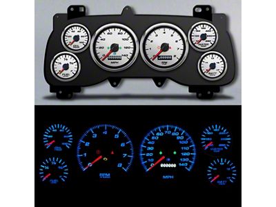 New Vintage USA Performance II Series Direct Fit Gauge Kit; White (99-01 RAM 1500)