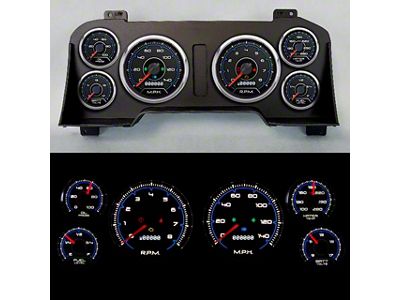 New Vintage USA CFR Series Direct Fit Gauge Kit; Blue (94-98 RAM 2500)