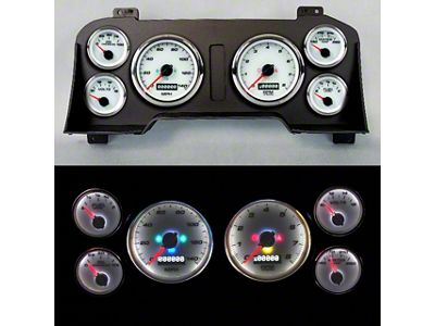 New Vintage USA Performance Series Direct Fit Gauge Kit; White (94-98 RAM 2500)