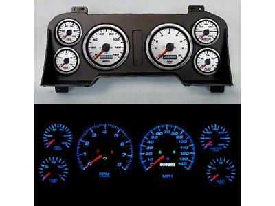 New Vintage USA Performance II Series Direct Fit Gauge Kit; White (94-98 RAM 3500)