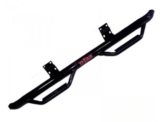 N-Fab Cab Length Nerf Side Step Bars; Gloss Black (04-08 F-150 SuperCrew)