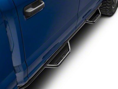N-Fab Cab Length Nerf Side Step Bars; Gloss Black (15-25 F-150 SuperCrew)