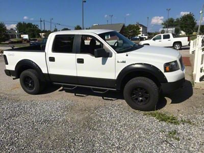 N-Fab Cab Length Nerf Side Step Bars; Textured Black (04-08 F-150 SuperCrew)