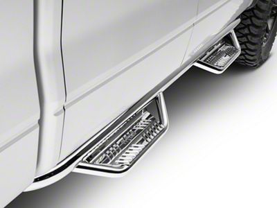 N-Fab Cab Length Podium Nerf Side Step Bars; Polished Stainless (09-14 F-150 SuperCrew)
