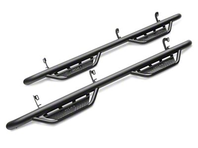 N-Fab Cab Length Podium Nerf Side Step Bars; Textured Black (14-18 Sierra 1500 Crew Cab)