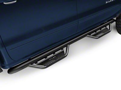 N-Fab Cab Length Podium Nerf Side Step Bars; Textured Black (14-18 Silverado 1500 Crew Cab)