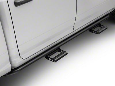 N-Fab Cab Length RKR Side Rails with Detachable Steps; Textured Black (09-18 RAM 1500 Quad Cab, Crew Cab)