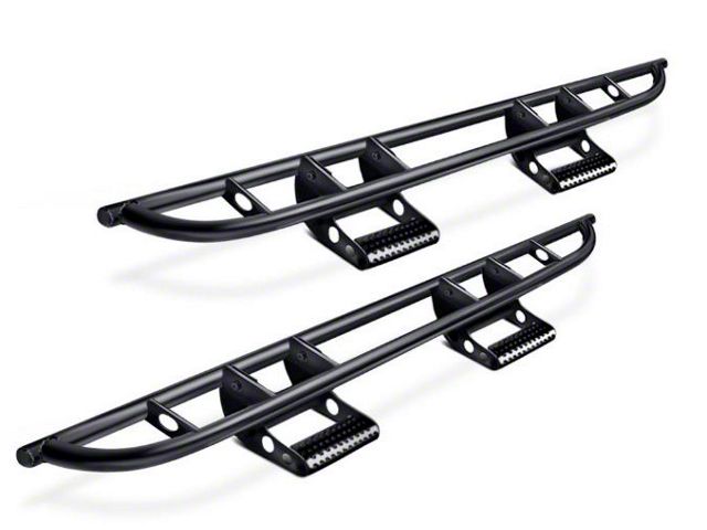Cab Rails N-Fab Sierra 1500 Cab Length RKR Side Rails with Detachable Steps ...