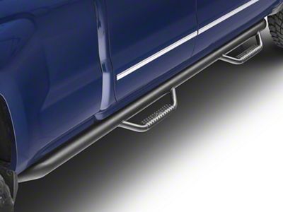 N-Fab Wheel 2 Wheel Nerf Side Step Bars; Textured Black (14-18 Silverado 1500, Excluding Regular Cab w/ 8-Foot Long Box)