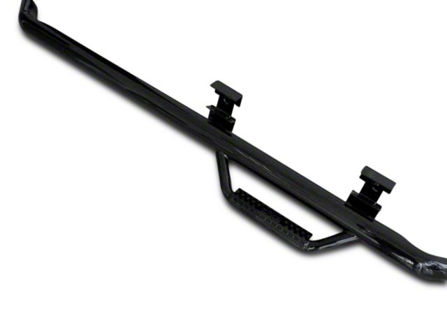 N-Fab Wheel 2 Wheel Nerf Side Step Bars; Gloss Black (07-13 Sierra 1500, Excluding Extended Cab w/ 5.80-Foot Short Box)