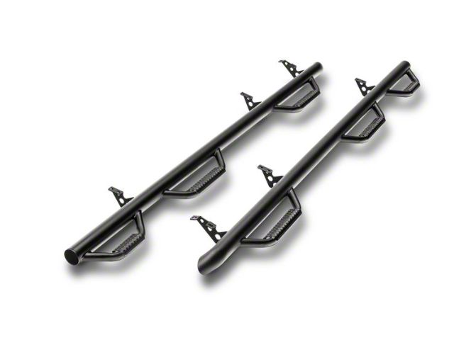 N-Fab Wheel 2 Wheel Bed Access Nerf Side Step Bars; Textured Black (04-08 F-150 SuperCab w/ 6-1/2-Foot Bed)