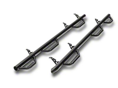 N-Fab Wheel 2 Wheel Bed Access Nerf Side Step Bars; Textured Black (15-25 F-150 SuperCrew w/ 5-1/2-Foot Bed)