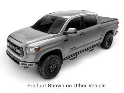 N-Fab Wheel 2 Wheel Nerf Side Step Bars; Gloss Black (19-25 RAM 1500 Crew Cab w/ 5.7-Foot Box)