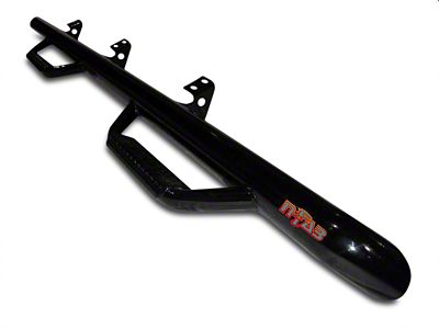 N-Fab Wheel 2 Wheel Bed Access Nerf Side Step Bars; Gloss Black (02-08 RAM 1500)