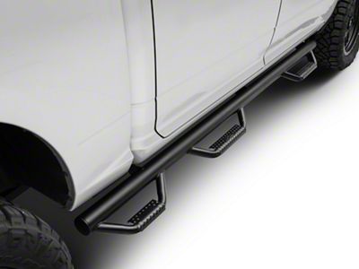 N-Fab Wheel 2 Wheel Bed Access Nerf Side Step Bars; Textured Black (09-18 RAM 1500)