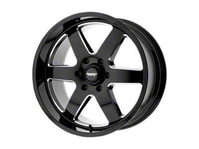 Niche Altair Gloss Black with Matte Black 6-Lug Wheel; 24x10; 30mm Offset (07-13 Sierra 1500)