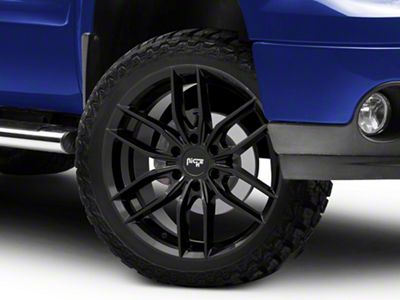 Niche Vosso Gloss Black 6-Lug Wheel; 22x9.5; 30mm Offset (07-13 Sierra 1500)