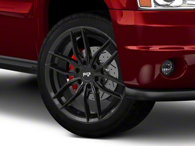 Niche Vosso Gloss Black 6-Lug Wheel; 24x9.5; 30mm Offset (07-14 Yukon)