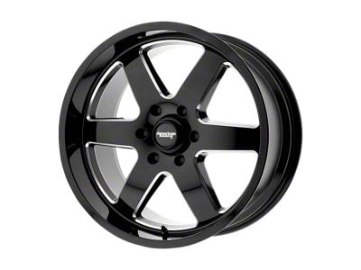 Niche Altair Gloss Black with Matte Black 6-Lug Wheel; 24x10; 30mm Offset (14-18 Sierra 1500)