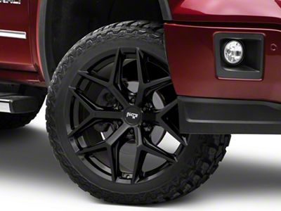 Niche Vice SUV Gloss Black 6-Lug Wheel; 22x9.5; 30mm Offset (14-18 Sierra 1500)