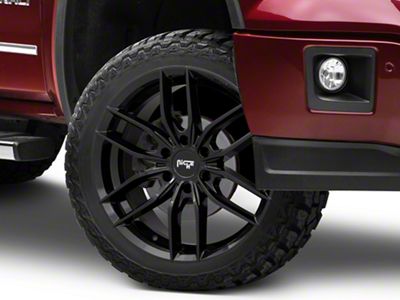 Niche Vosso Gloss Black 6-Lug Wheel; 22x9.5; 30mm Offset (14-18 Sierra 1500)