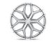 Niche Vice SUV Gloss Silver Brushed 6-Lug Wheel; 24x10; 30mm Offset (15-20 F-150)