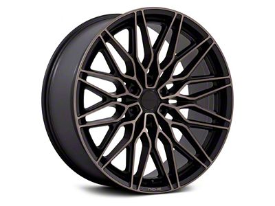Niche Calabria 6 Matte Black Machined Dark Tint 6-Lug Wheel; 24x10; 20mm Offset (24-25 Ranger)