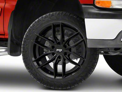 Niche Vosso Gloss Black 6-Lug Wheel; 22x9.5; 30mm Offset (99-06 Silverado 1500)