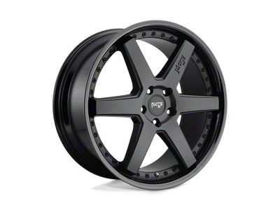 Niche Altair Gloss Black with Matte Black 5-Lug Wheel; 18x8.5; 35mm Offset (87-90 Dakota)