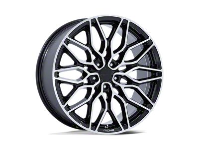 Niche Calabria 5 Gloss Black Machined 5-Lug Wheel; 22x9; 38mm Offset (87-90 Dakota)