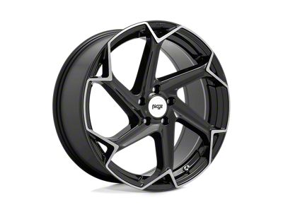 Niche Flash Gloss Black Brushed 5-Lug Wheel; 20x10.5; 40mm Offset (87-90 Dakota)