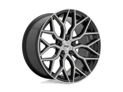 Niche Mazzanti Gloss Black Brushed Face 5-Lug Wheel; 19x9.5; 25mm Offset (87-90 Dakota)