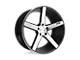 Niche Milan Gloss Black Brushed 5-Lug Wheel; 18x8; 40mm Offset (87-90 Dakota)