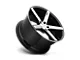 Niche Milan Gloss Black Brushed 5-Lug Wheel; 18x8; 40mm Offset (87-90 Dakota)
