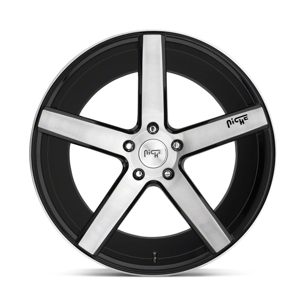Niche Dakota Milan Gloss Black Brushed 5-Lug Wheel; 18x8; 40mm