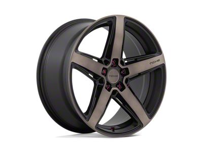Niche Teramo Matte Black with Double Dark Tint Face 5-Lug Wheel; 20x10.5; 40mm Offset (87-90 Dakota)
