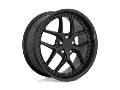 Niche Vice Gloss Black with Matte Black 5-Lug Wheel; 19x8.5; 35mm Offset (87-90 Dakota)