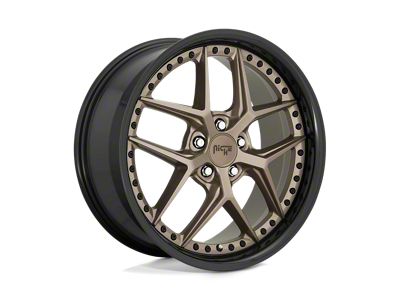 Niche Vice Matte Bronze with Black Bead Ring 5-Lug Wheel; 20x10.5; 40mm Offset (87-90 Dakota)