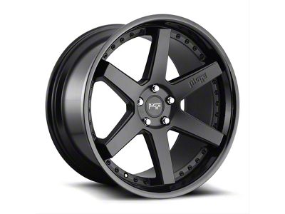Niche Altair Gloss Black with Matte Black Lip 6-Lug Wheel; 22x10; 30mm Offset (21-25 F-150)